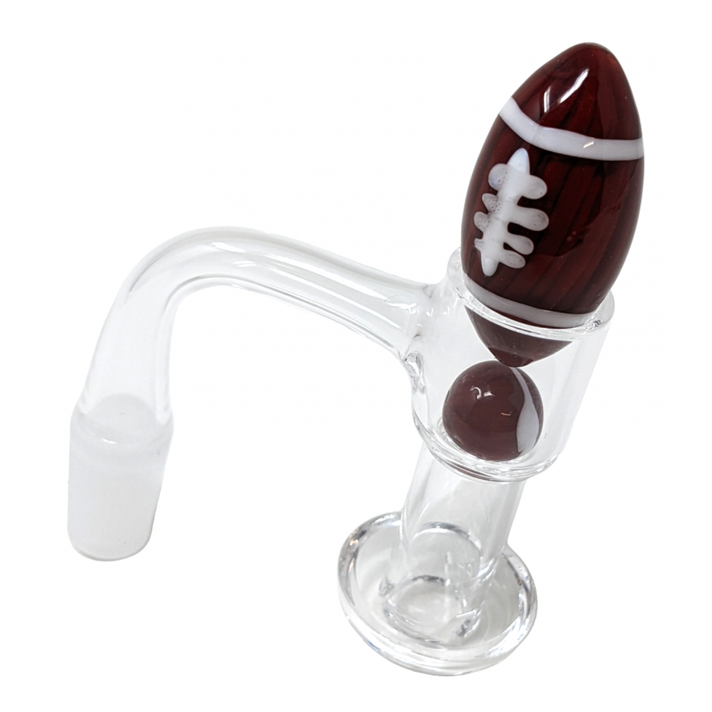 14mm Terp Slurper Quartz Banger with Football Carb Cap Set [GSW392